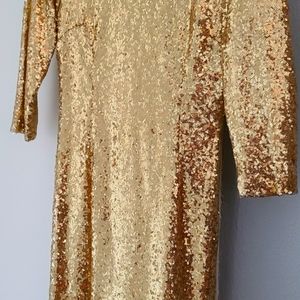 Gold Sequin Dress